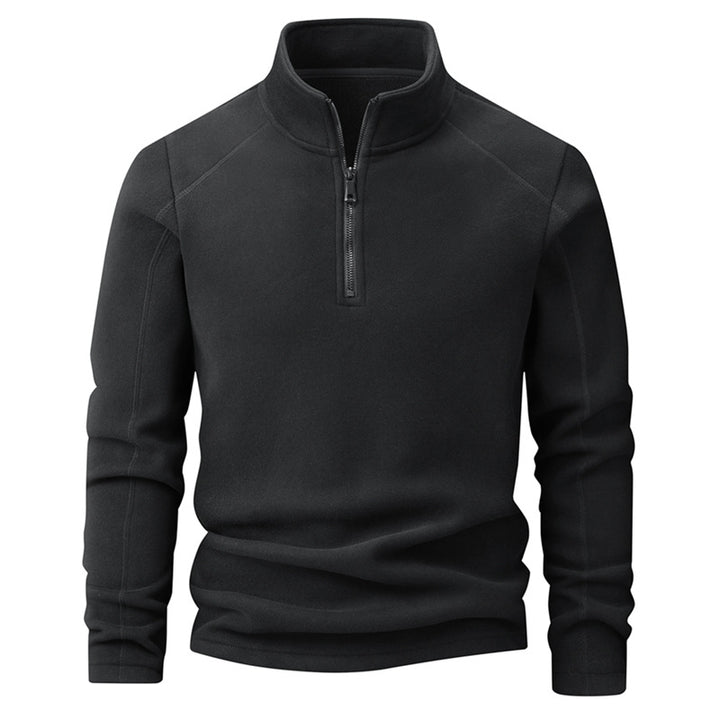 Fleece-Sweatshirt mit Stehkragen und Reißverschluss