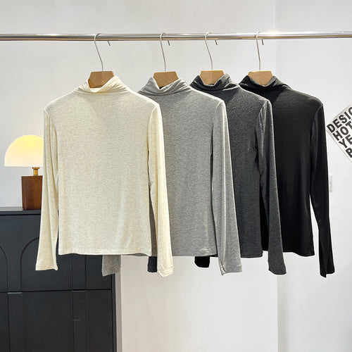 Damen-Rollkragenpullover aus Kaschmir-Mischgewebe