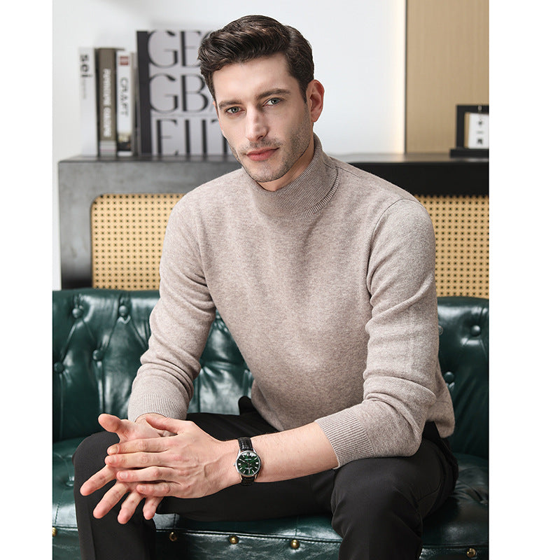 Herren-Rollkragenpullover aus 100% Merinowolle