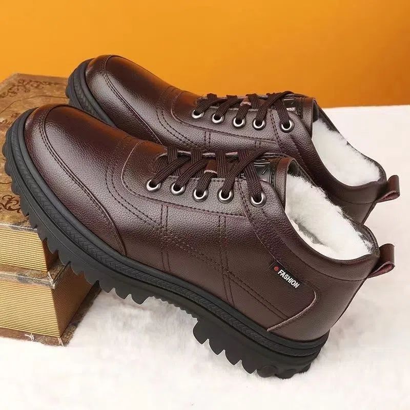 Gefütterte Herren-Winterstiefel, warm und strapazierfähig