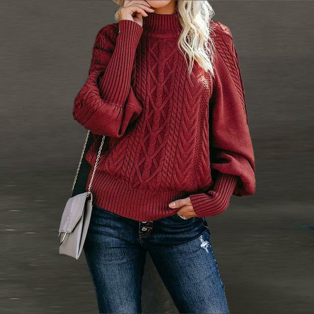Drune | Pullover - Frauen Herbst Kabelstrick Pullover