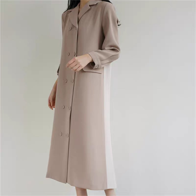 Damen Langer Dustercoat mit plissiertem Rückenpanel und kastiger Silhouette Drune