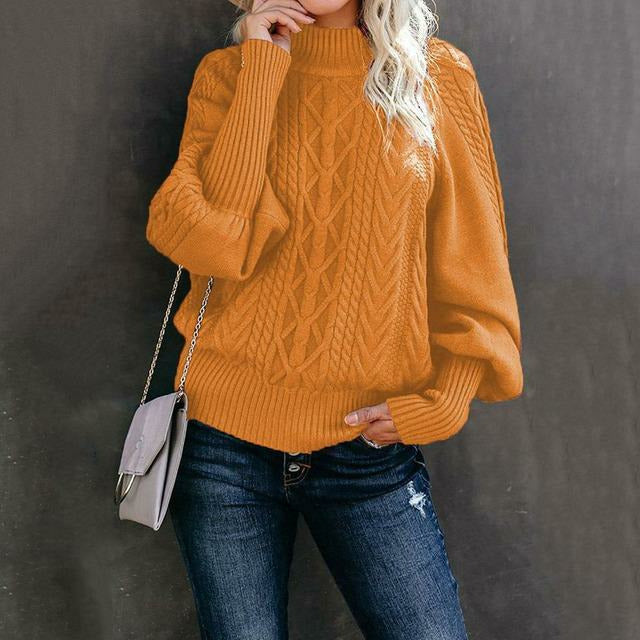 Drune | Pullover - Frauen Herbst Kabelstrick Pullover