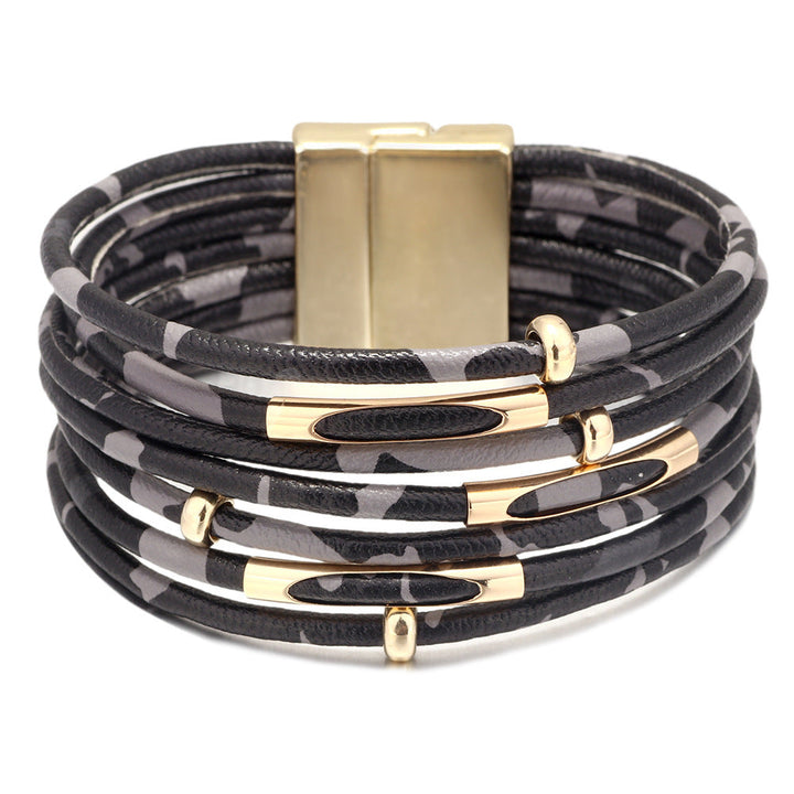 Drune | Leoparden Mehrschichtigem Lederarmband