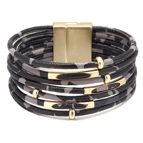 Drune | Leoparden Mehrschichtigem Lederarmband