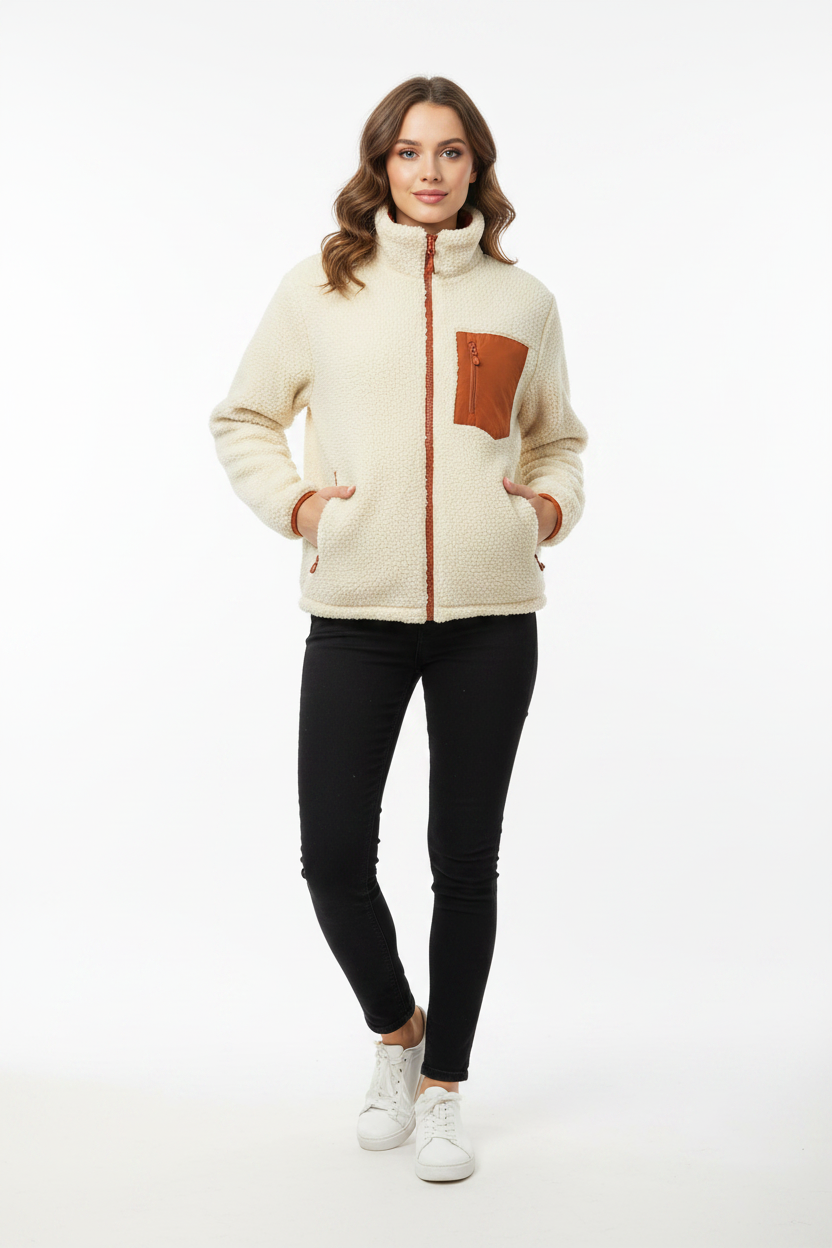 Damen Jacke mit hohem Kragen und praktischem Reißverschluss Drune