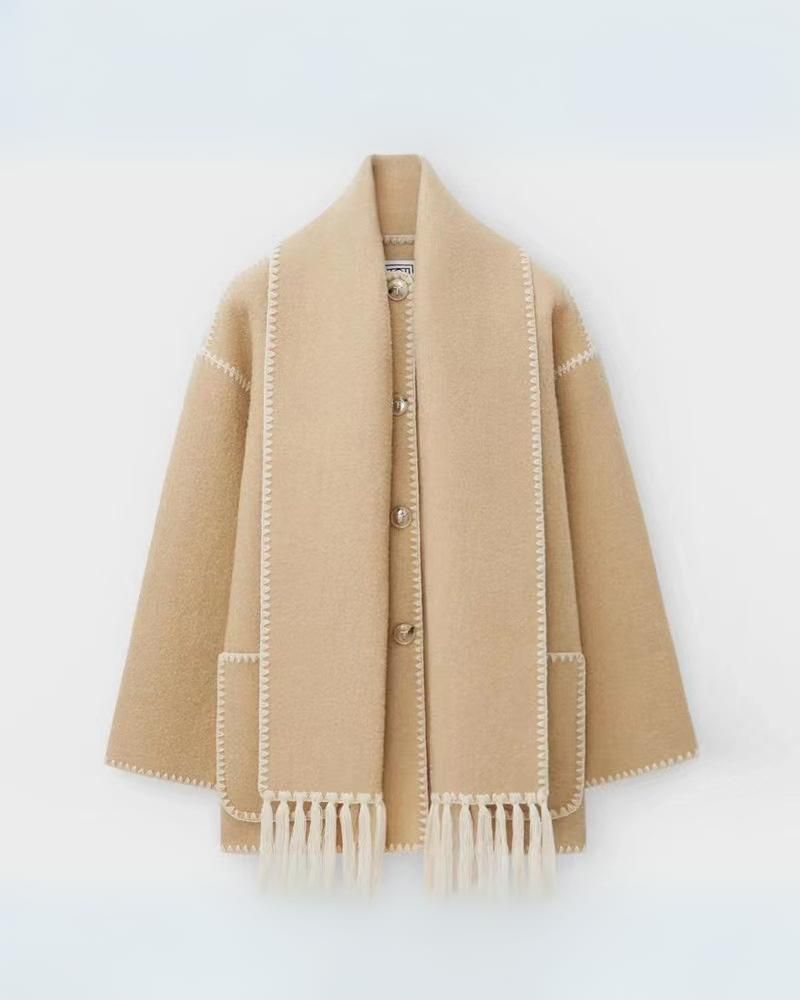 Drune | Hepburn-Stil Wollcape Mantel