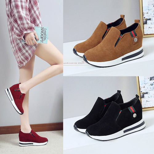 Damen Wedge-Sneaker mit modernem Slip-On-Design und bequemer Sohle Drune