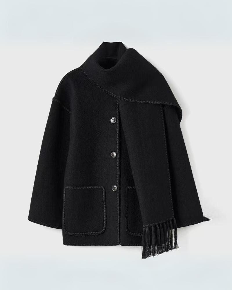 Drune | Hepburn-Stil Wollcape Mantel