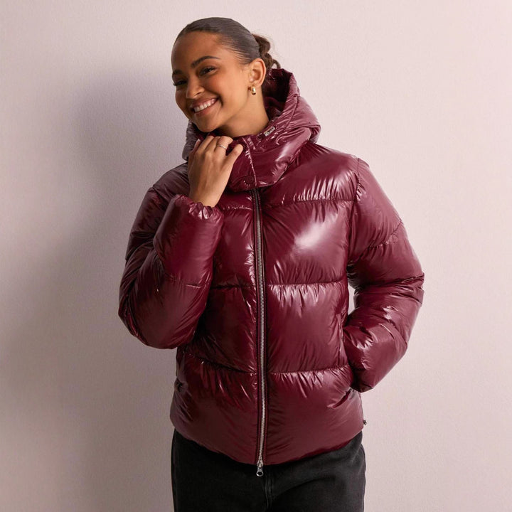 Gefütterte Damen-Kapuzenjacke mit 3D-Effekt