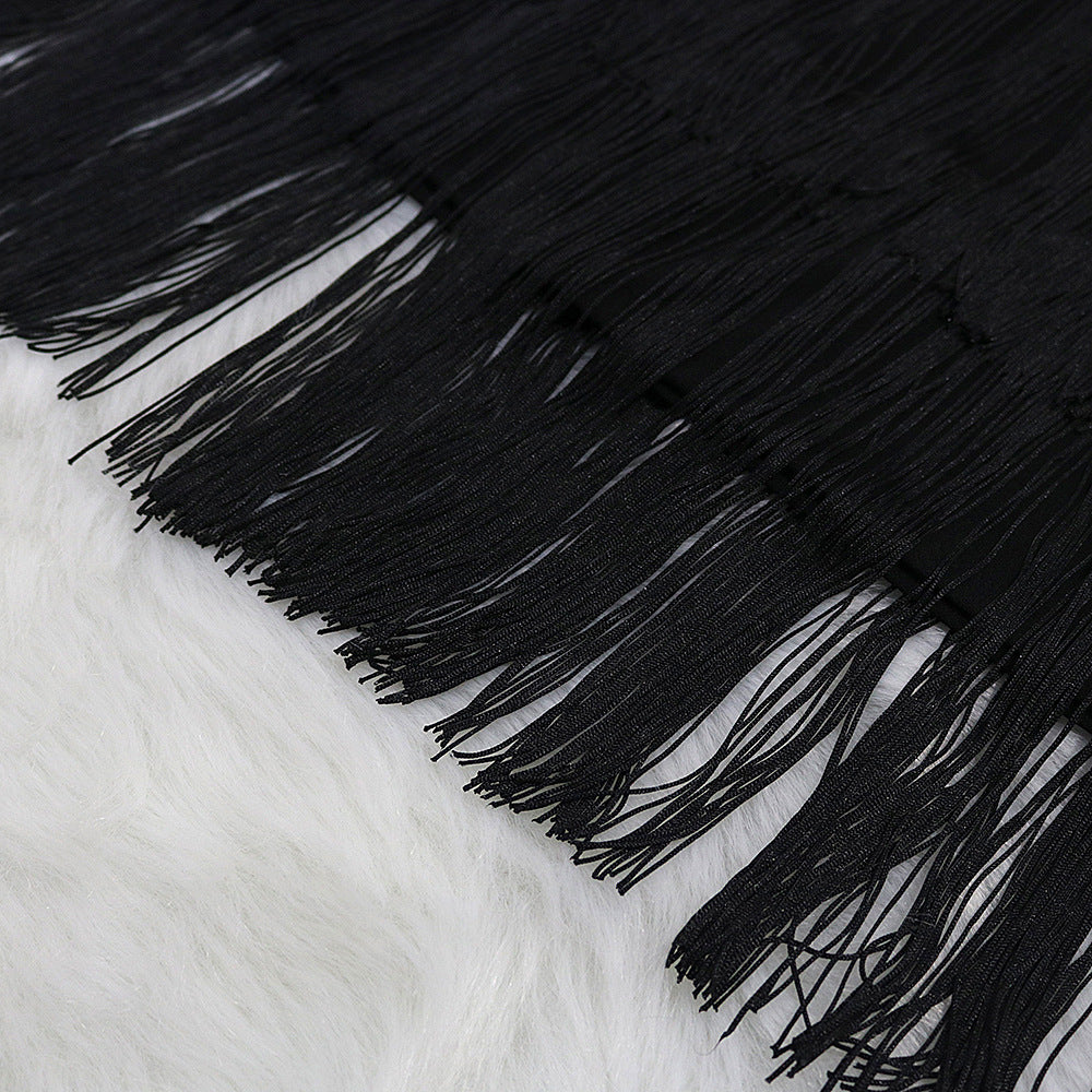 Damen Fransenrock aus weichem Material Drune