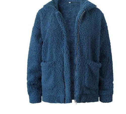 Drune | Damen Fleece Sweatshirt Mit Breitem Kragen