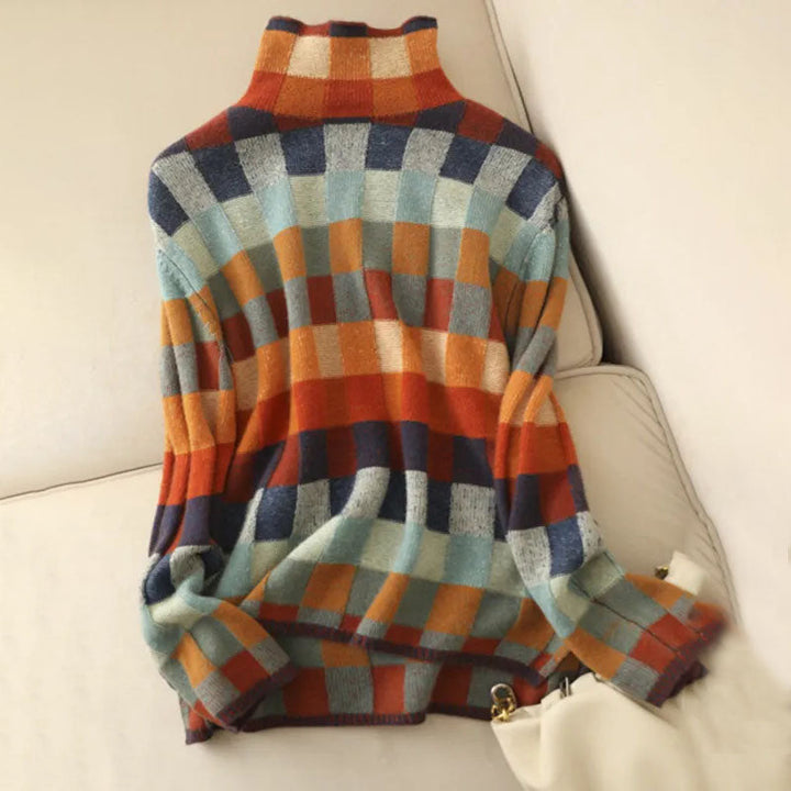 Drune | Bunter Karierter Strickpullover