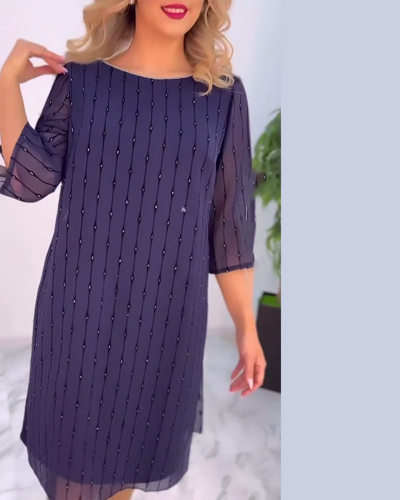 Drune | Kleid Einfarbig Plissiert
