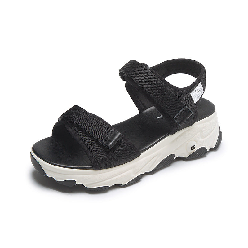Damen Sportliche Sandalen mit verstellbaren Riemen und dämpfender Sohle Drune