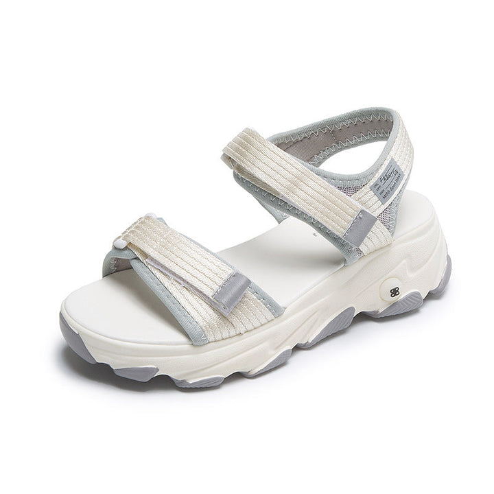 Damen Sportliche Sandalen mit verstellbaren Riemen und dämpfender Sohle Drune