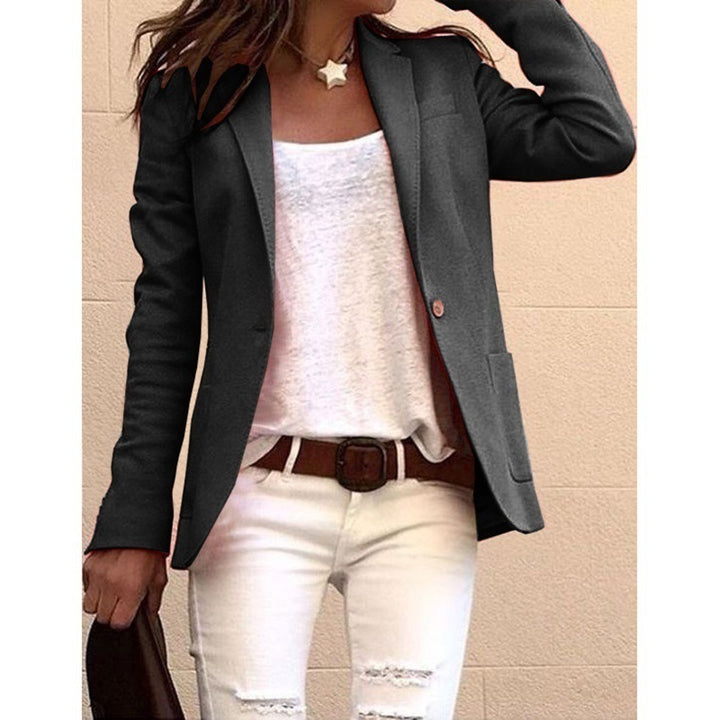 Damen taillierter Blazer mit elegantem Revers Drune