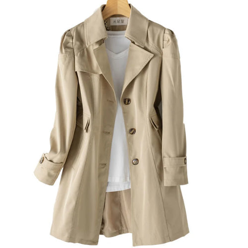 Drune | Damen Trenchcoat mit Kapuze Winter