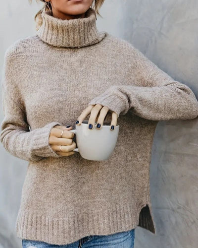 Drune | Schlitz-Ärmel Turlteneck-Pullover