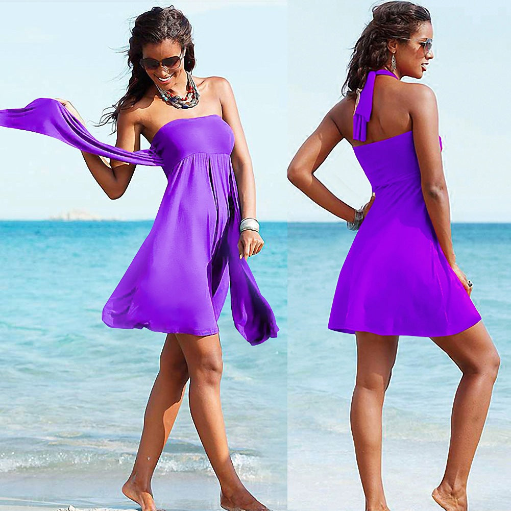 Damen Strandkleid mit verstellbarem Halter Drune