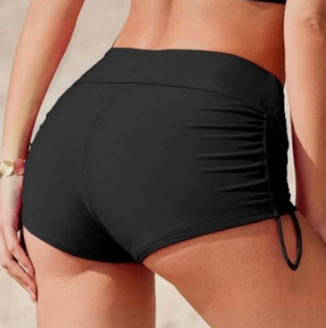 Damen Badehose mit seitlicher Raffung und verstellbarem Bund Drune