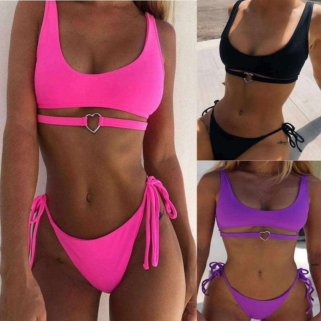 Damen Bikini-Set mit herzförmigem Detail Drune