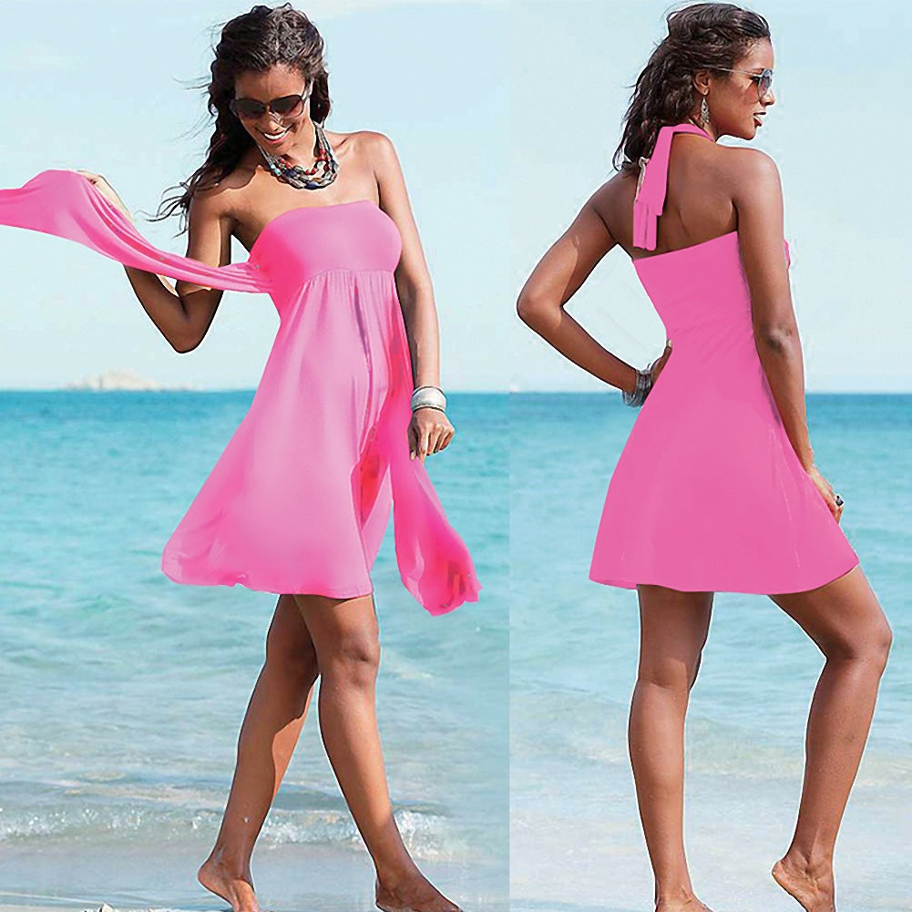 Damen Strandkleid mit verstellbarem Halter Drune