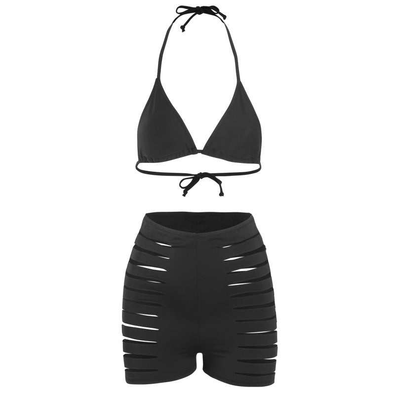 Damen Bikini-Set mit sexy Cut-Out und hoch geschnittenen Shorts Drune