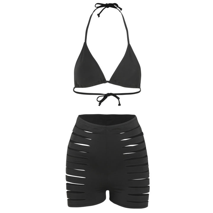 Damen Bikini-Set mit sexy Cut-Out und hoch geschnittenen Shorts Drune
