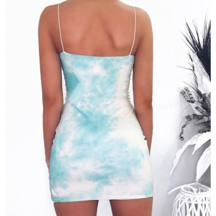 Damen figurbetontes Minikleid im lässigen Tie-Dye-Design Drune
