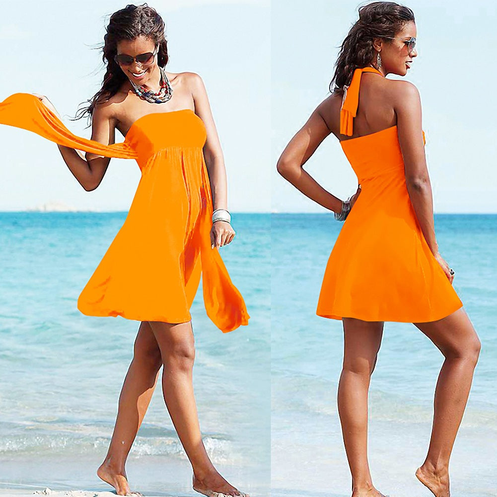 Damen Strandkleid mit verstellbarem Halter Drune
