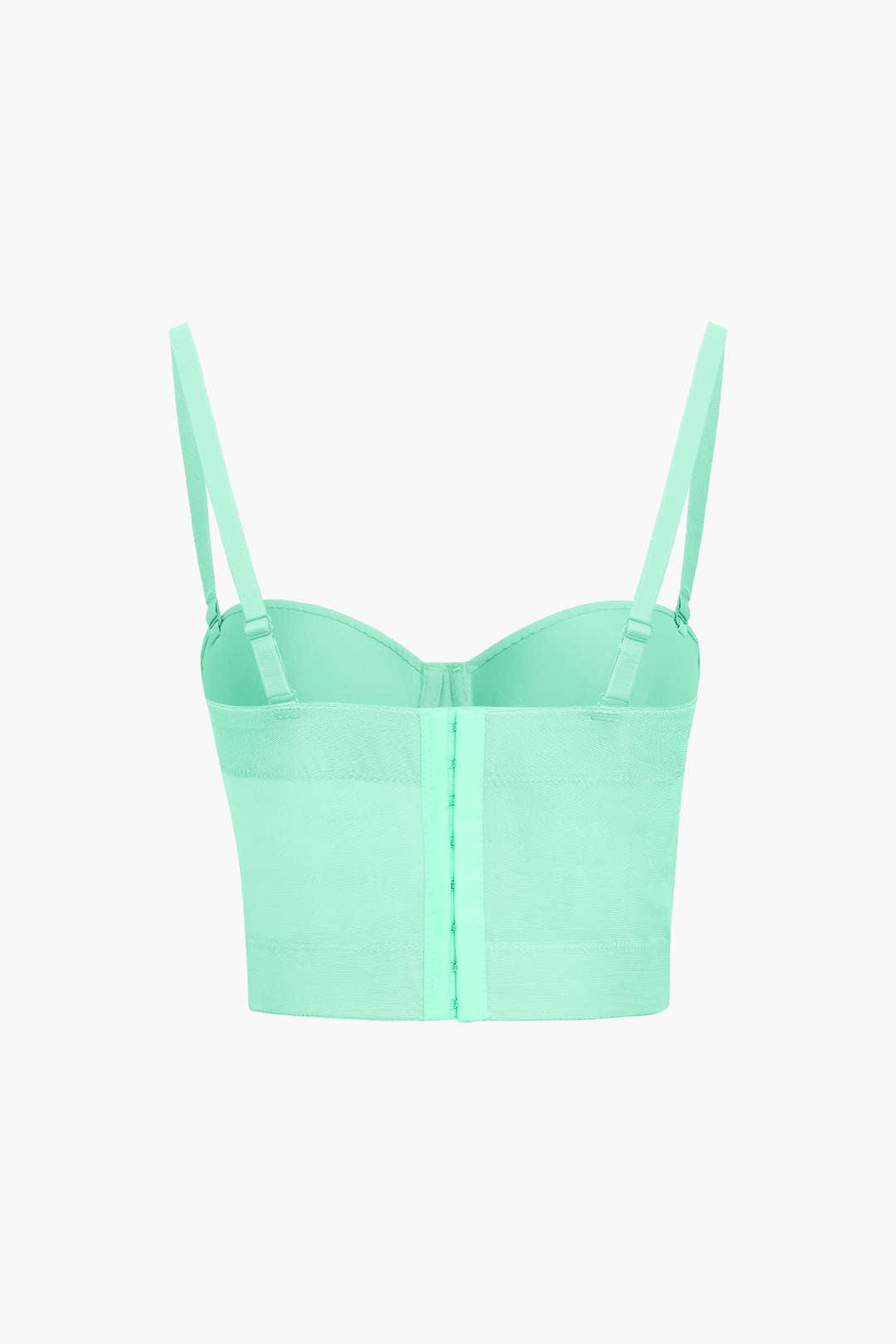 Drune | Figurbetontes Bustier Top Mit Bügel Cups Und Transparenter Mesh Struktur