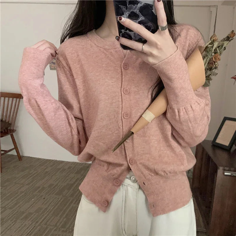 Drune | grob gestrickter Woll-Kardigan-Pullover