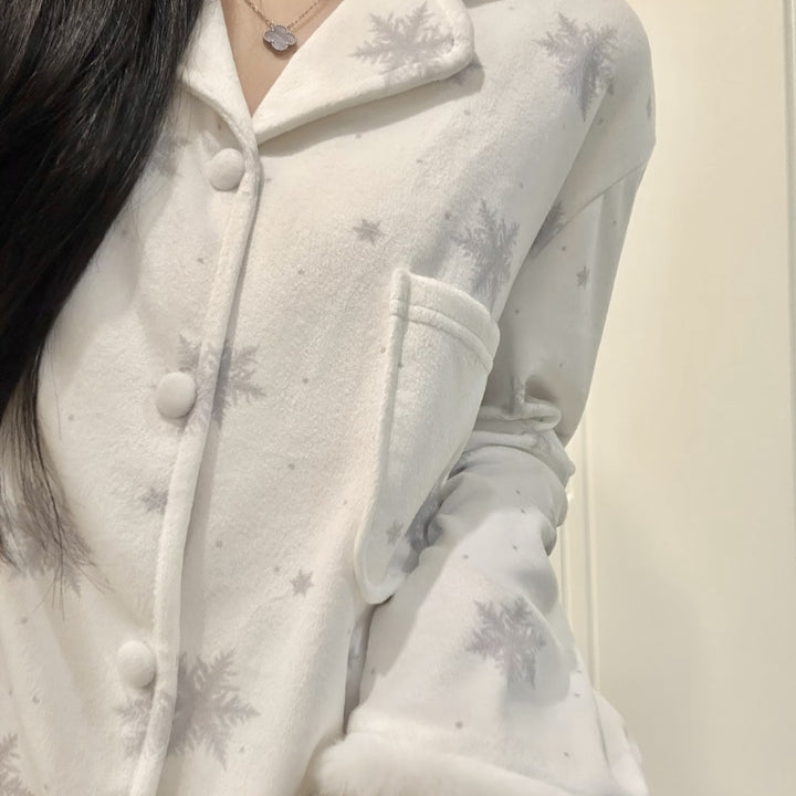 Damen-Schlafanzug aus Insel-Fleece, Winter-Edition