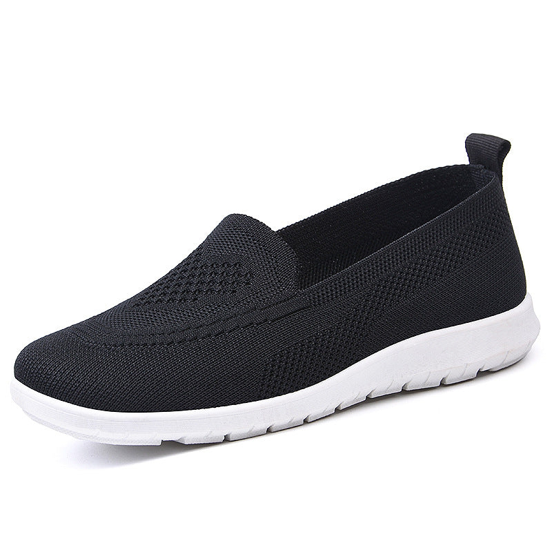 Damen nan ultraleichter gestrickter Slip-On-Loafer mit nahtlosem Sockenschaft, elastischem Einstieg und stoßdämpfender EVA-Laufsohle Drune