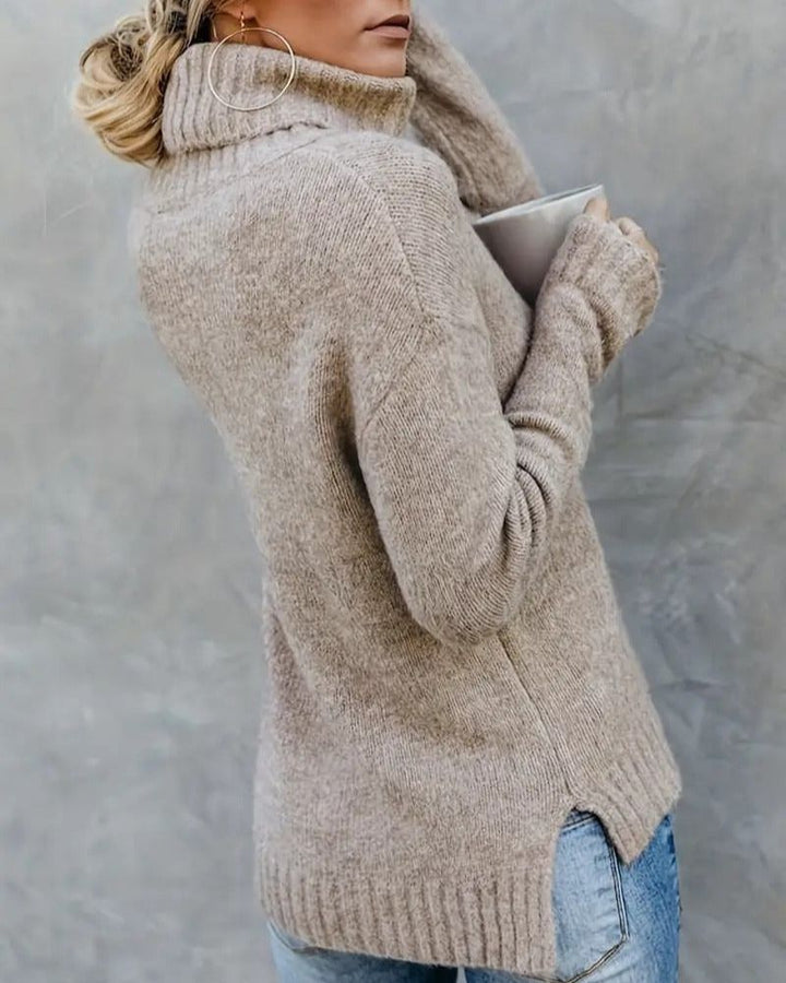 Drune | Schlitz-Ärmel Turlteneck-Pullover