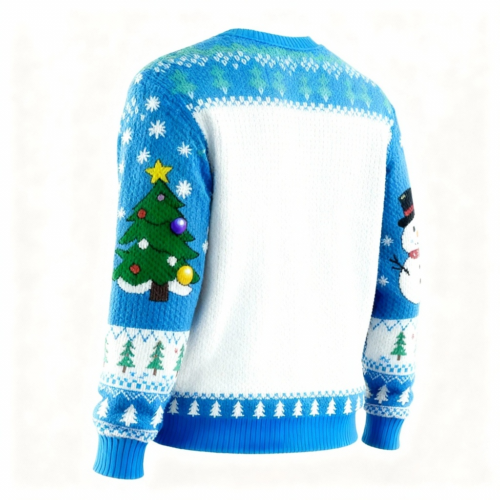 Drune | Festlicher verrückter Weihnachtsmann-Print Feiertagspullover - Ultimativer hässlicher Weihnachtsfest-Look