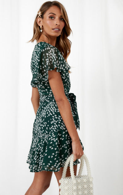 Damen Wickel-Jumpsuit mit Rüschendetails und eleganter Taillierung Drune