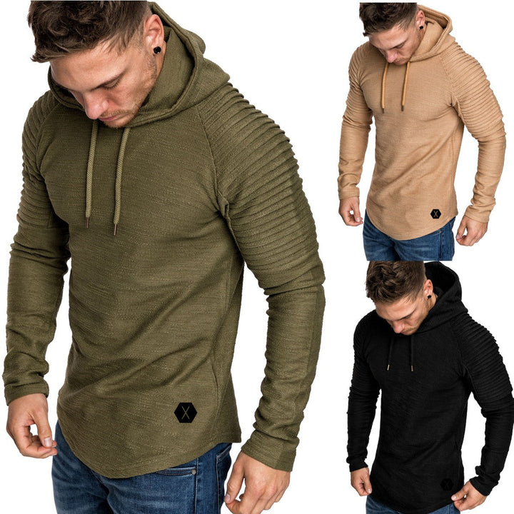 Herren Kapuzenpullover mit strukturiertem Design und modischen Raglanärmeln Drune