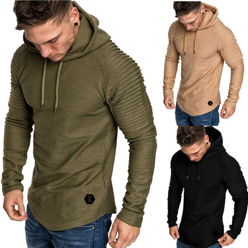 Herren Kapuzenpullover mit strukturiertem Design und modischen Raglanärmeln Drune