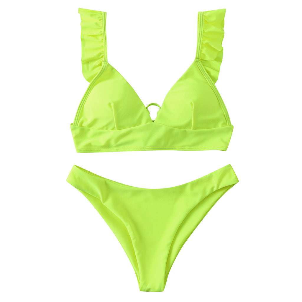 Damen Triangel-Bikini mit verstellbaren Trägern und auffälligem Galaxie-Design Drune