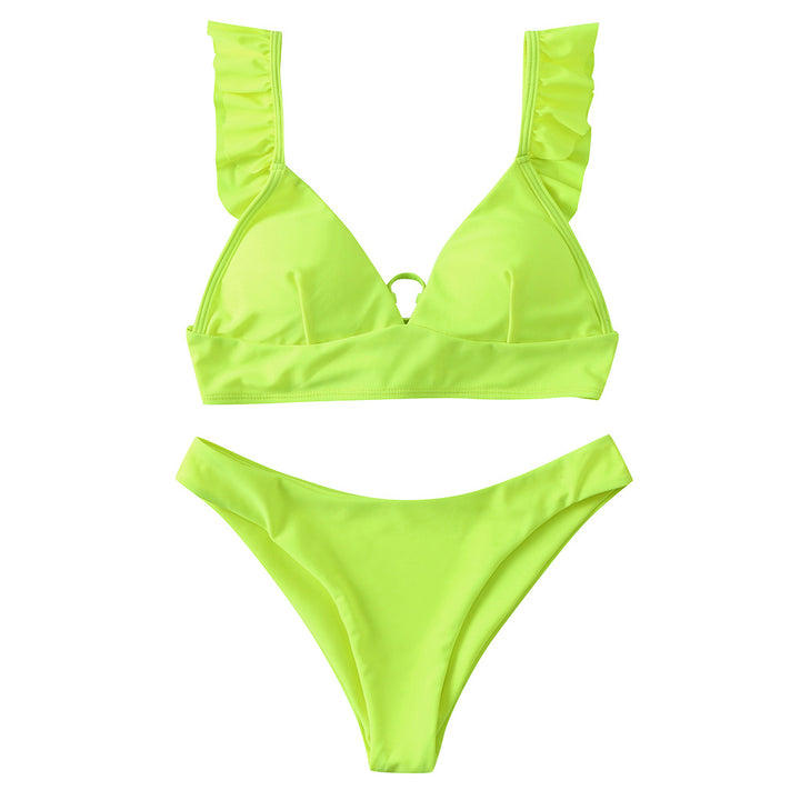 Damen Triangel-Bikini mit verstellbaren Trägern und auffälligem Galaxie-Design Drune