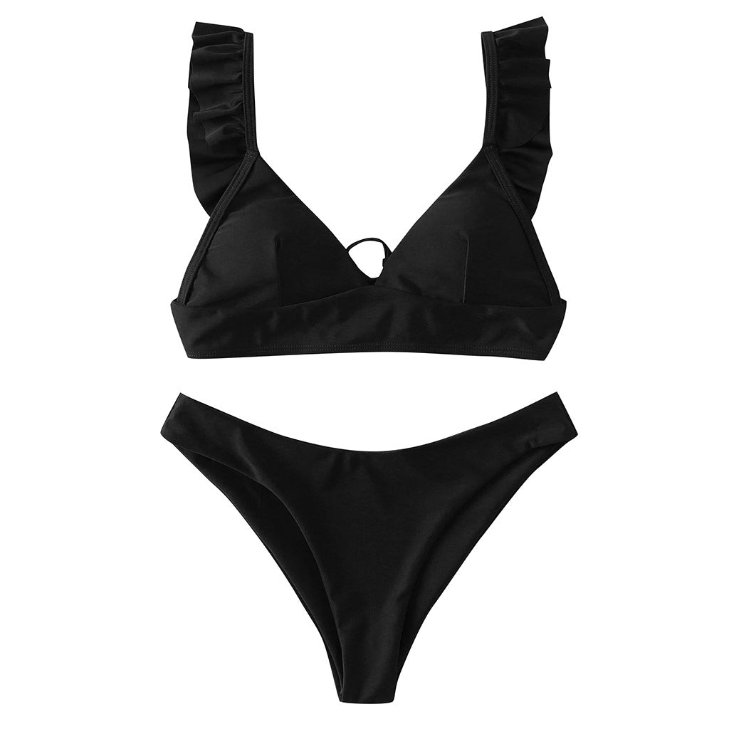 Damen Triangel-Bikini mit verstellbaren Trägern und auffälligem Galaxie-Design Drune