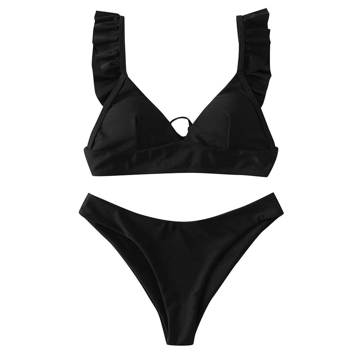 Damen Triangel-Bikini mit verstellbaren Trägern und auffälligem Galaxie-Design Drune