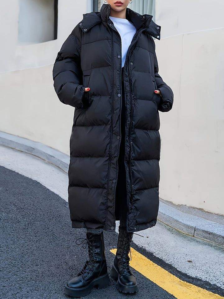Drune Lange Fleece Puffer Winterjacke Für Frauen | Ideal Für Winter