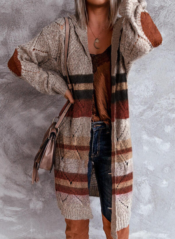Drune | Modische Strickjacke mit Kapuze