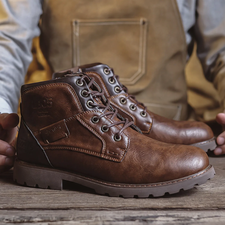 Herren-Martinstiefel, gefüttert, wasserabweisend, rutschfest