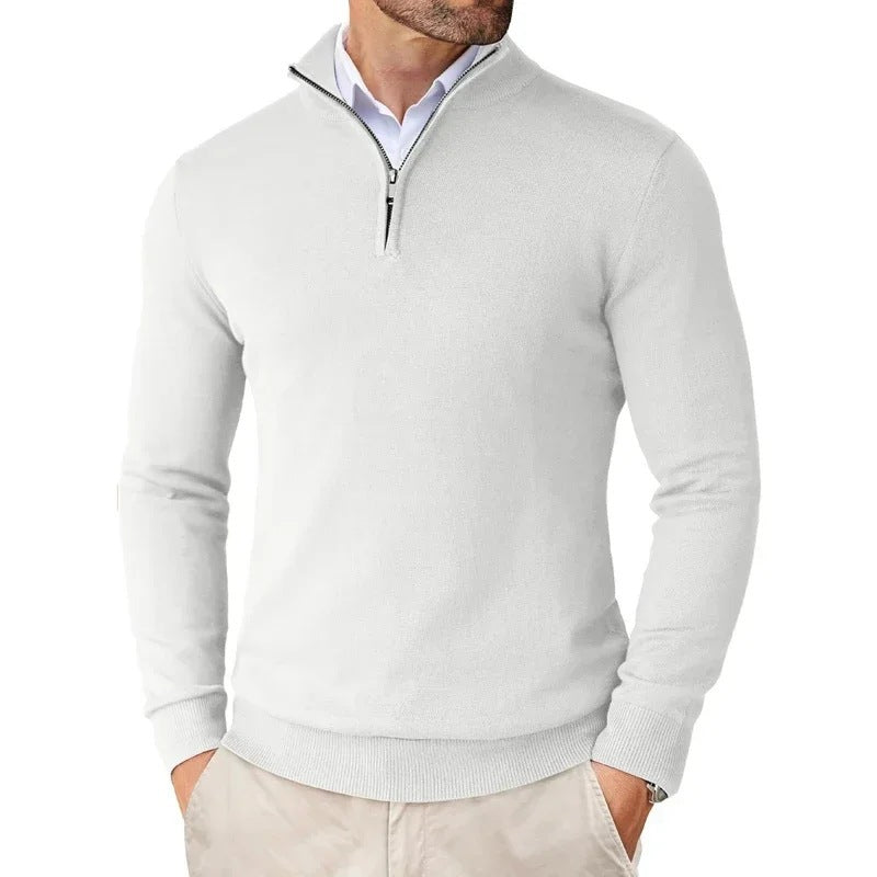 Herren Sweatshirt mit Stehkragen und Reißverschluss