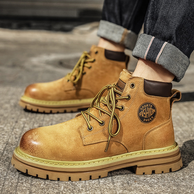 Modische Herren-Stiefel mit Plateau-Sohle