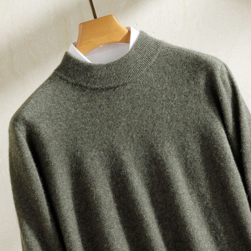 Herren-Kaschmirpullover, 100% Kaschmir, Rundhals oder Stehkragen